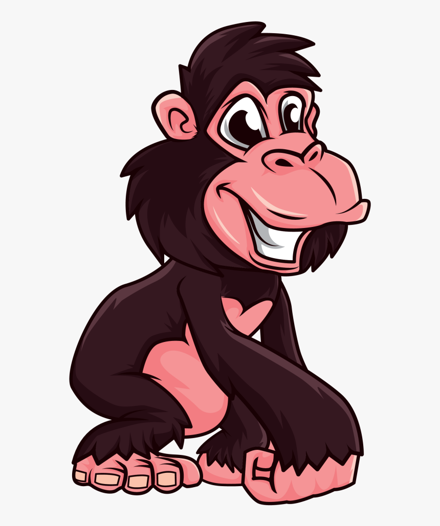 Gorilla King Jungle - Cartoon, HD Png Download