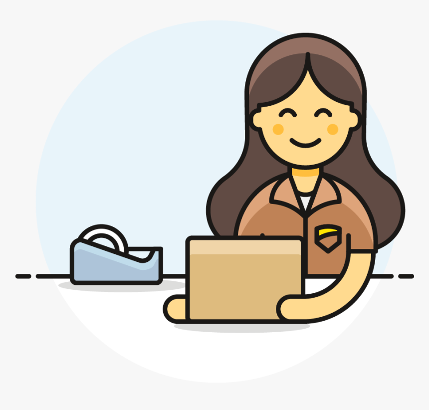 37 Mailman Female Asian - Cartoon, HD Png Download