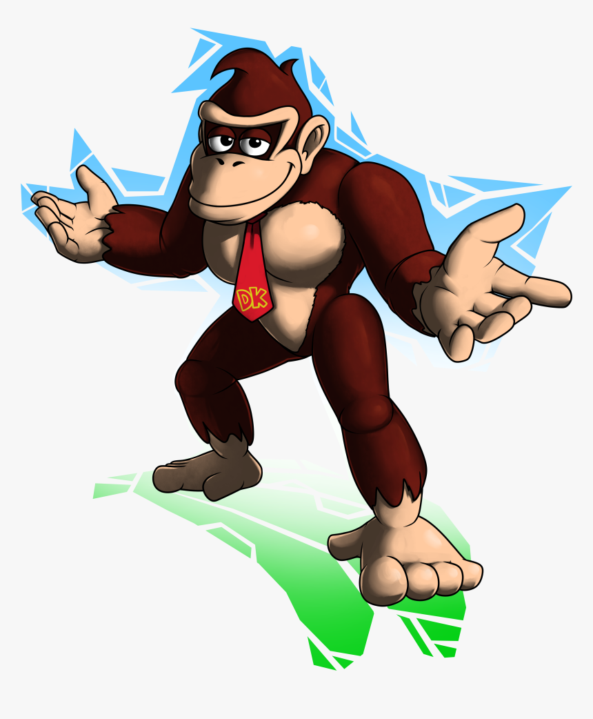 Cartoon Donkey Kong - Cartoon, HD Png Download