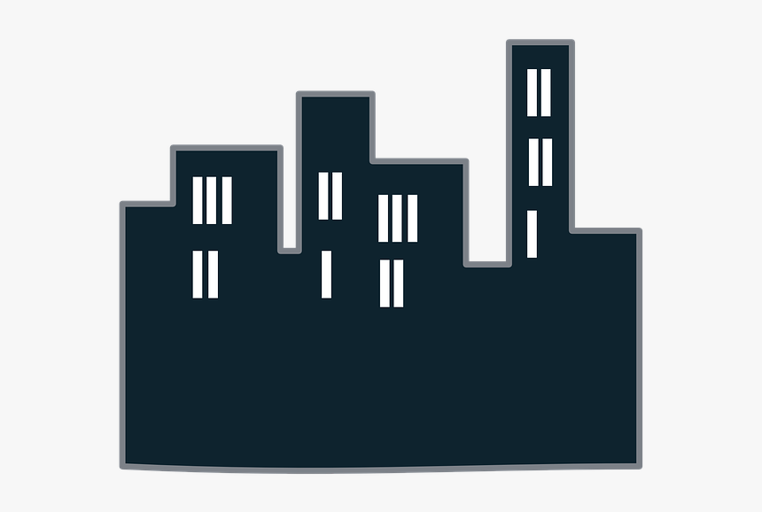Buildings, Building, Tower, City, Clip, Estate, Real - Transparent Buildings Clipart Black, HD Png Download