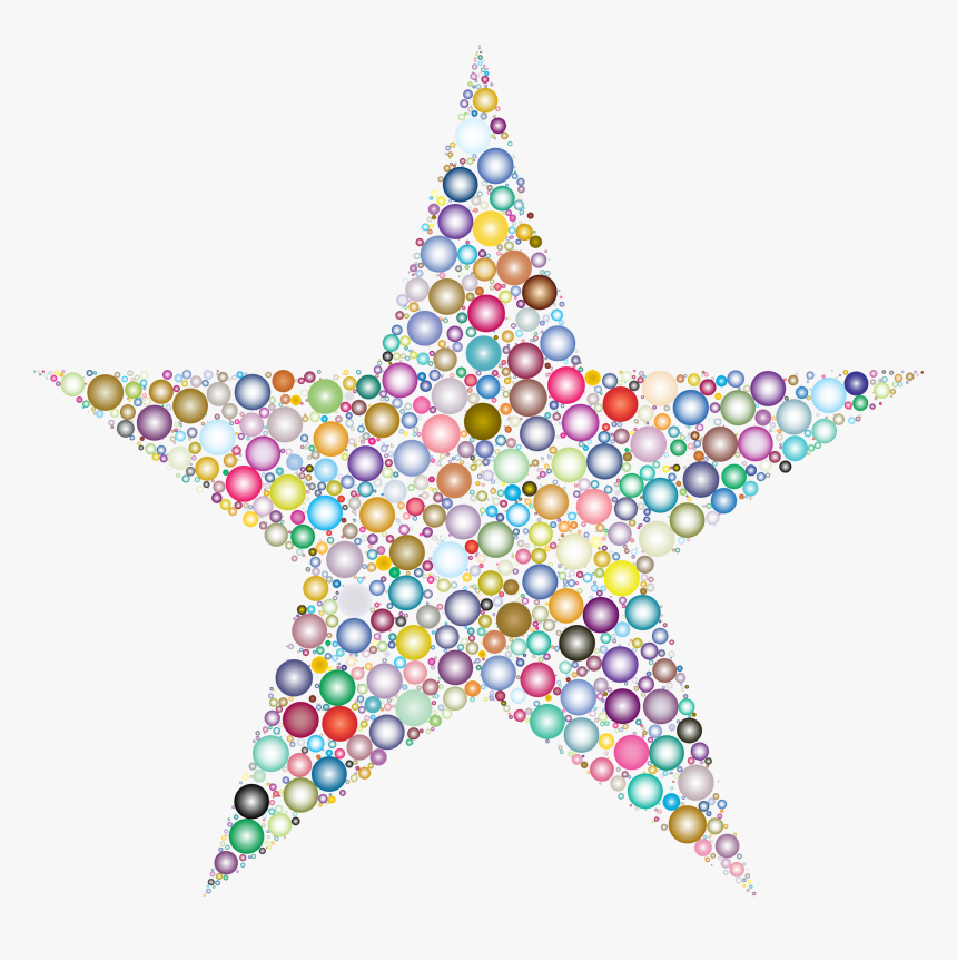Colorful Circles Star 3 Clip Arts - Portable Network Graphics, HD Png Download