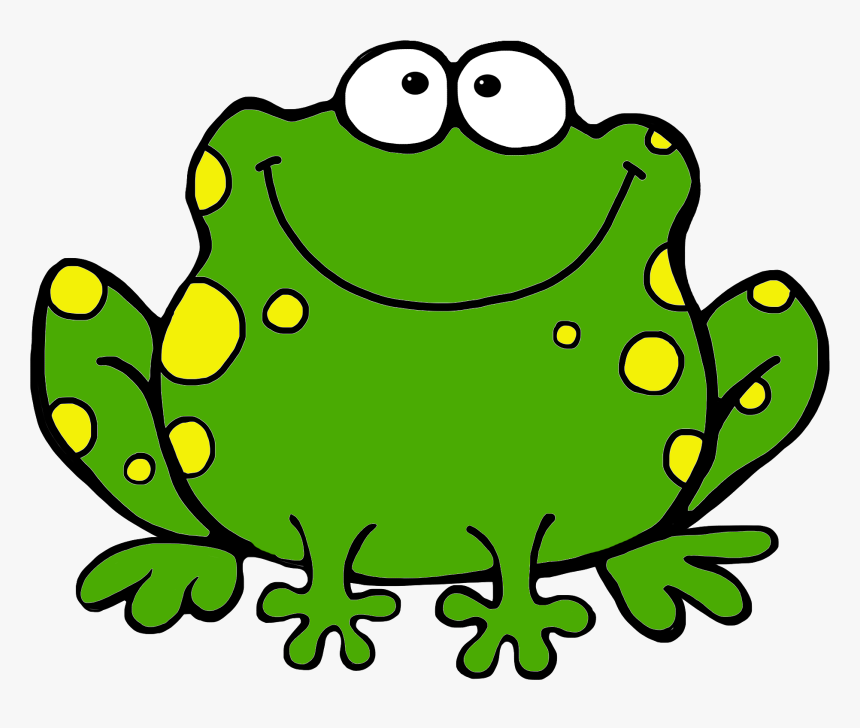 Green Frog Clipart Spotted Frog - Cute Frog Clipart, HD Png Download
