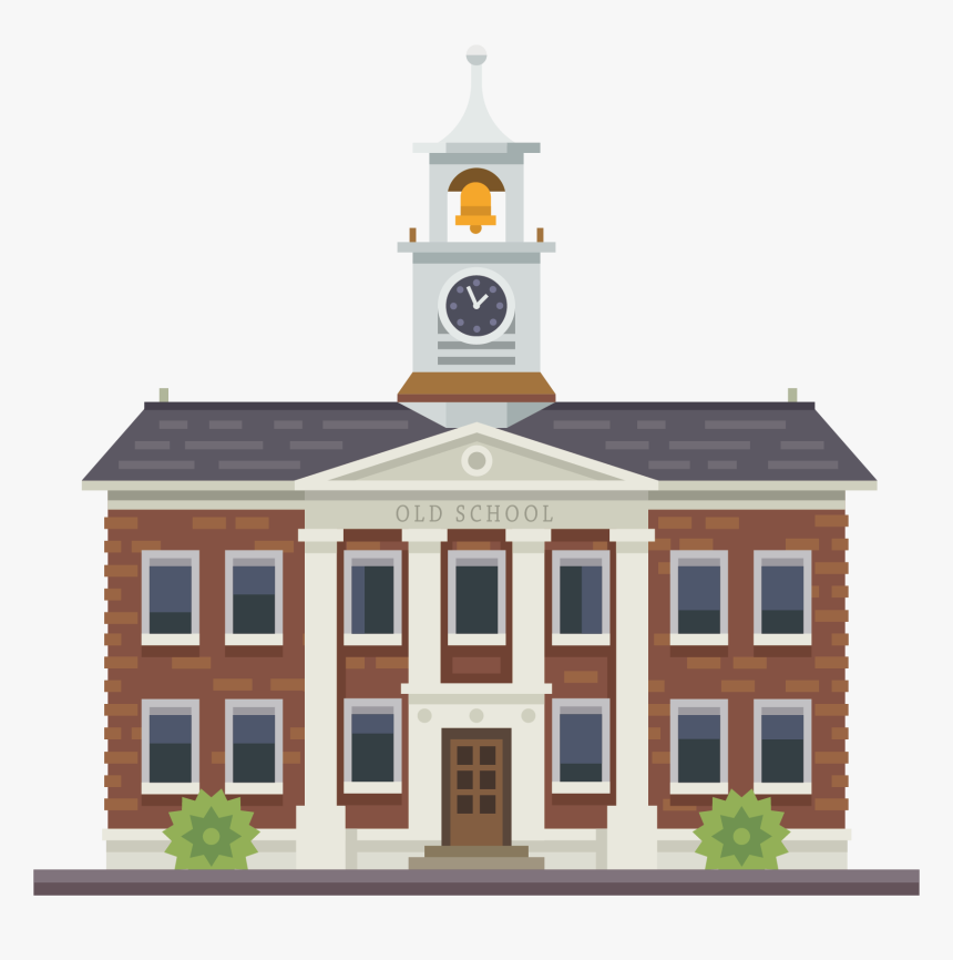 Building School Ancient University Illustration Church - Old School Building Png, Transparent Png