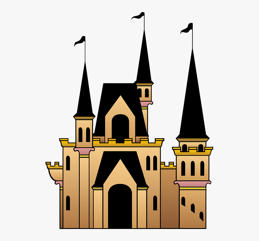 Castle, Flags, Windows, Roof, Towers - Castle Clipart Transparent Background, HD Png Download