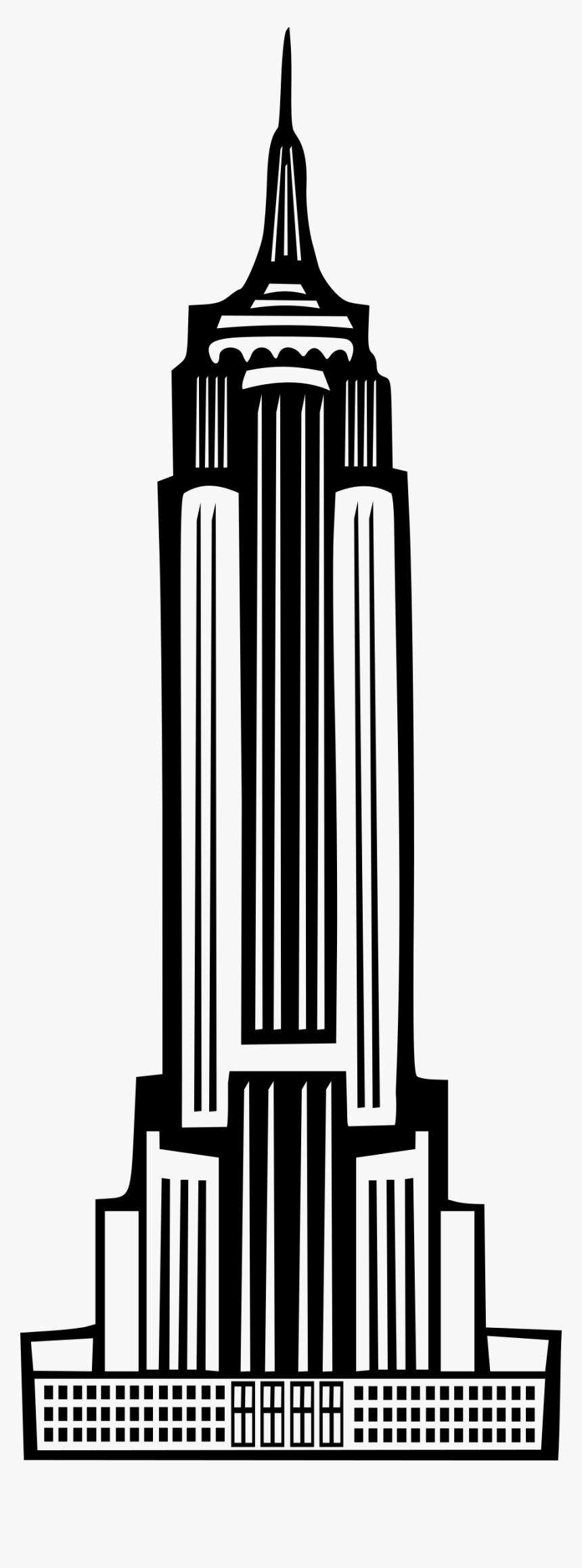 Clipart - Simple Empire State Building Drawing, HD Png Download
