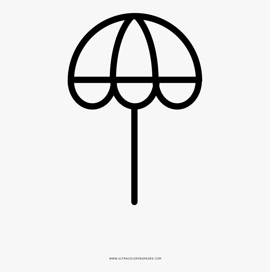 Beach Umbrella Coloring Page Clipart , Png Download, Transparent Png