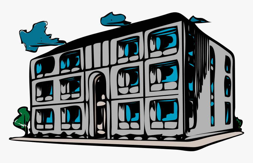 Architetto Condominio - Run Down School Clipart, HD Png Download