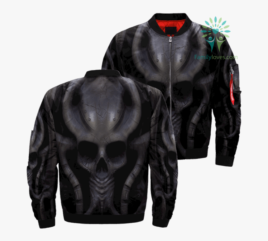 Scary Art Skull Over Print Jacket %tag Familyloves - Skeleton Jacket, HD Png Download