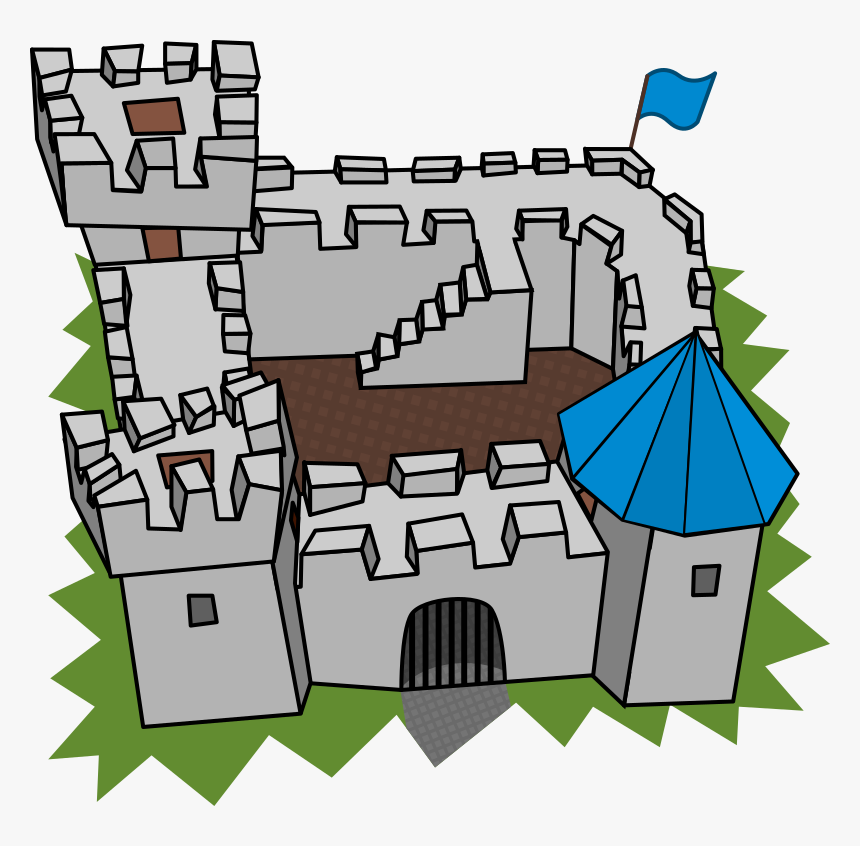Building, Cartography, Cartoon, Castle, Colour, Comic - Castle Clip Art, HD Png Download