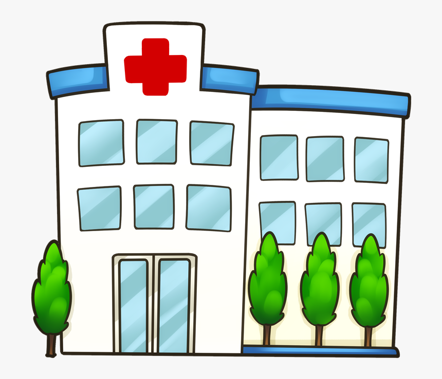 Free Cartoon Hospital Clip Ar - Hospital Clipart, HD Png Download