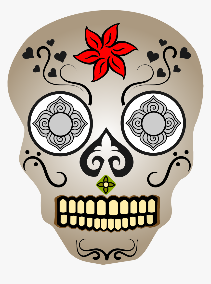 Ornate Skull 2 Clip Arts - Easy Sugar Skull, HD Png Download