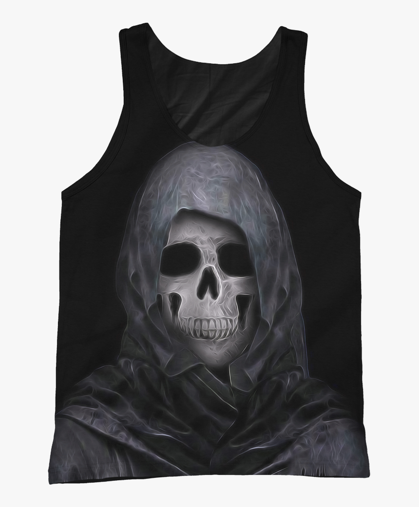 Scary Human Skull Cut/sew Tank - Skull, HD Png Download