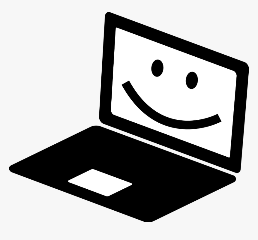 Laptop Clipart Black And White, HD Png Download