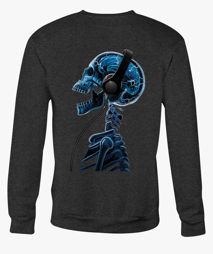 Crewneck Sweatshirt Blue Scary Skulls Shirt For Men - Capa De Caveira, HD Png Download