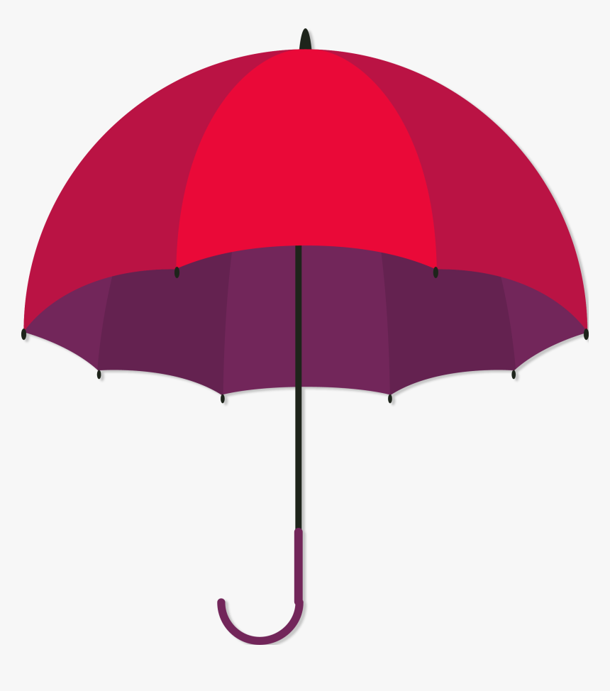 Clip Art Purple Beach Umbrella - Umbrella, HD Png Download