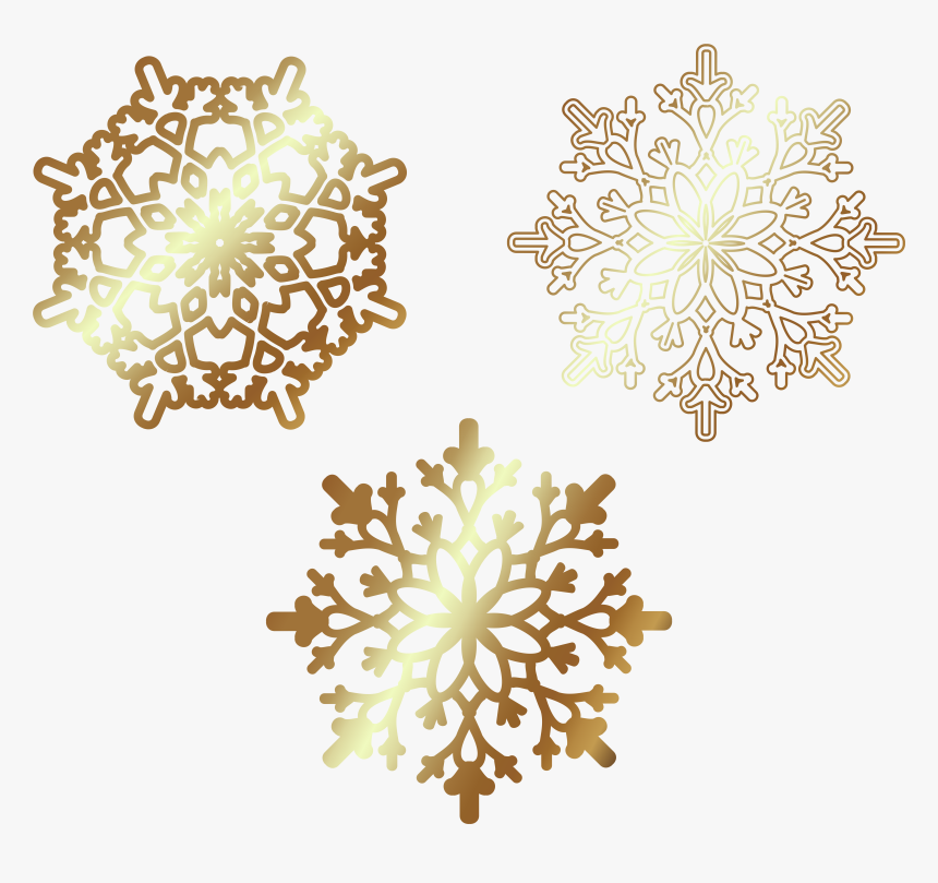 Golden Snowflakes Png Clip, Transparent Png