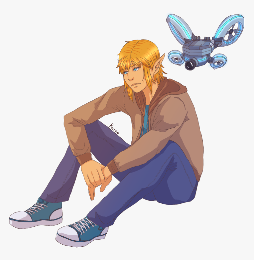 Link And Navi - Sitting, HD Png Download