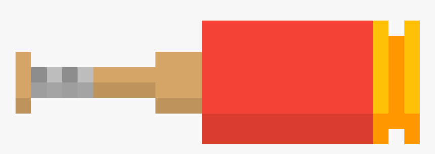 The Casey Baseball Bat From Enter The Gungeon - Orange, HD Png Download