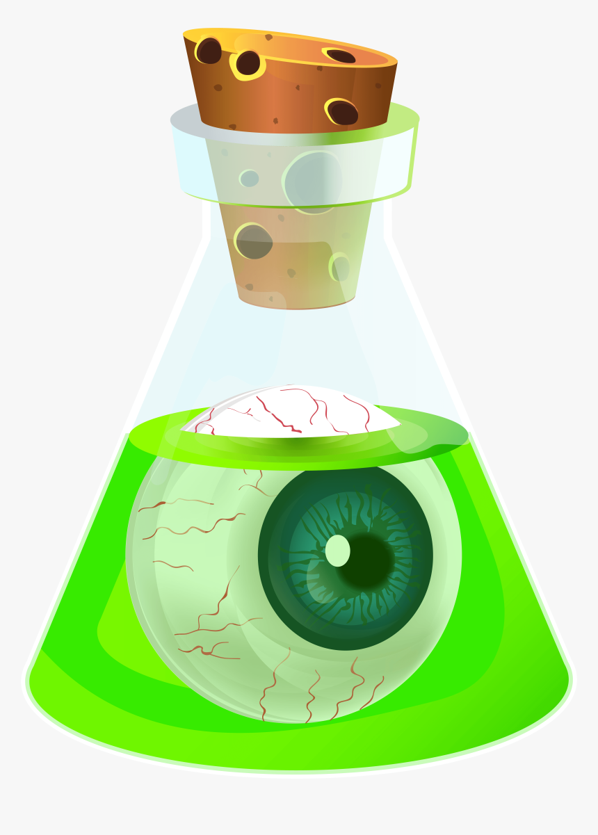 Halloween Poison Potion With Eyeball Transparent Png - Potion Clipart Transparent, Png Download