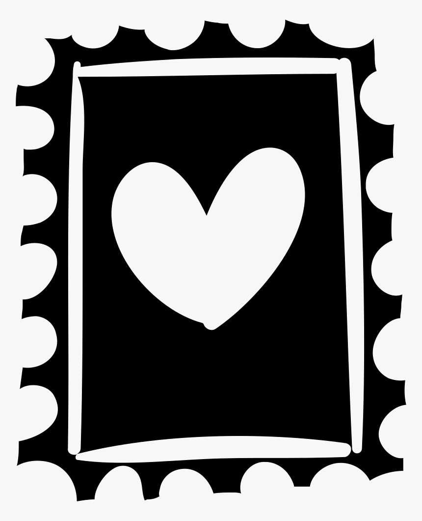 Stamp With Heart Drawing - Portable Network Graphics, HD Png Download