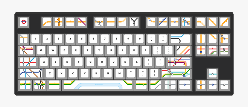 Mind The Spacebar By Philip Askins 87-key Custom Mechanical - Iso Keyboard, HD Png Download