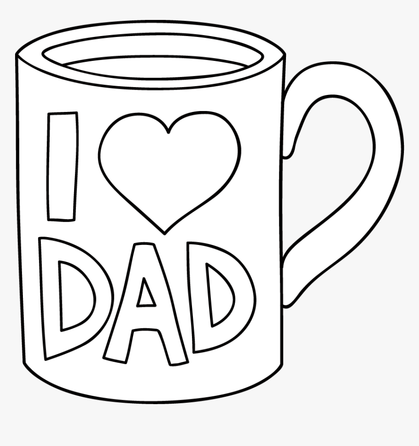 I Love Dad Digi Stamp - Mug, HD Png Download