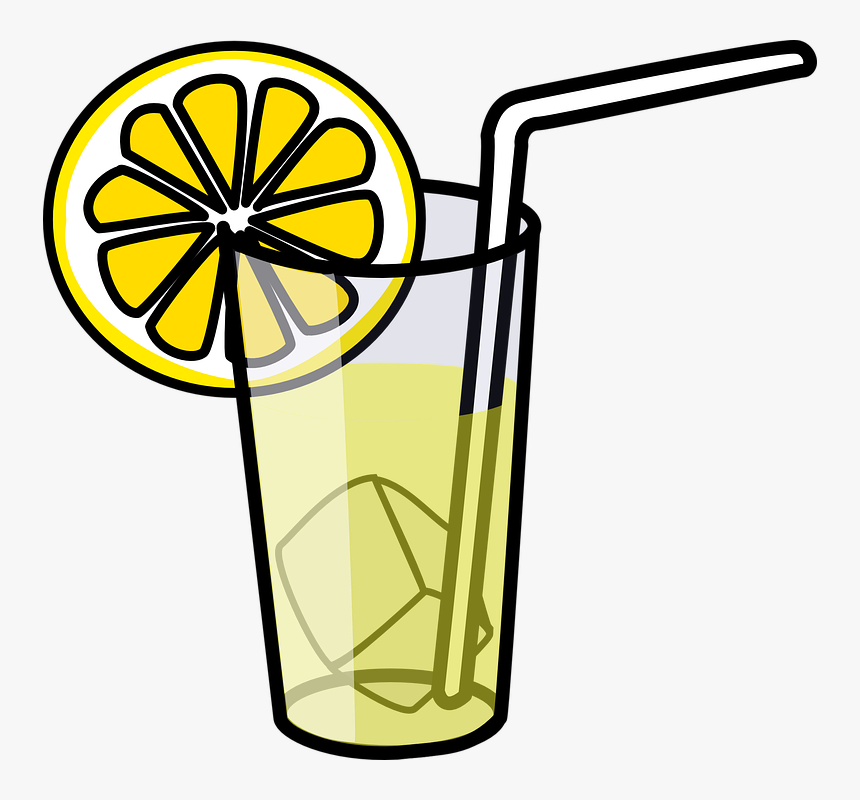 Juice, Glass, Lemonade, Straw, Iced, Beverage, Lemon - Lemonade Clipart, HD Png Download
