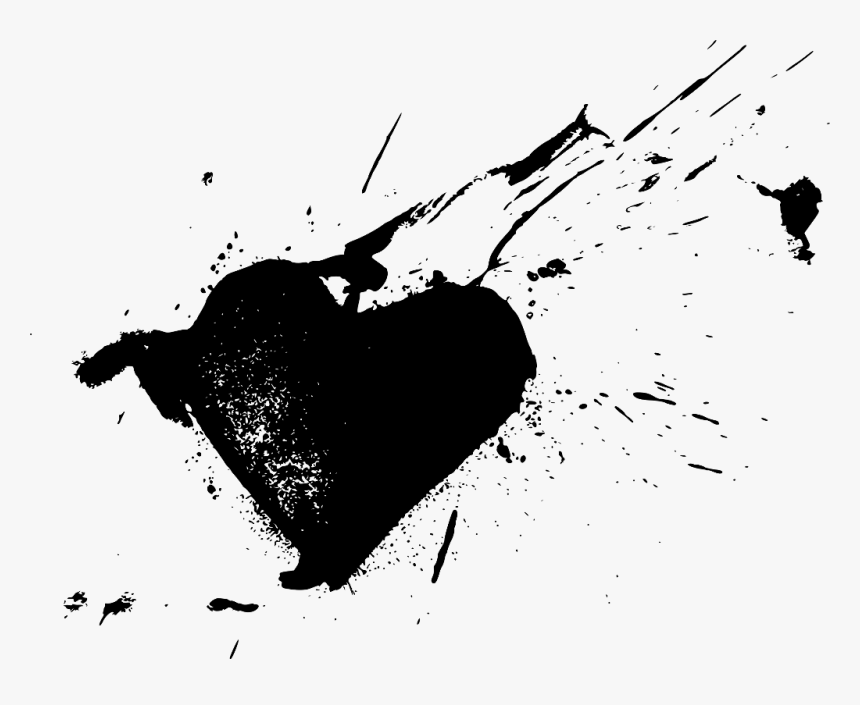 #ftestickers #heart #grunge #paint #drops #splash #stamp - Illustration, HD Png Download