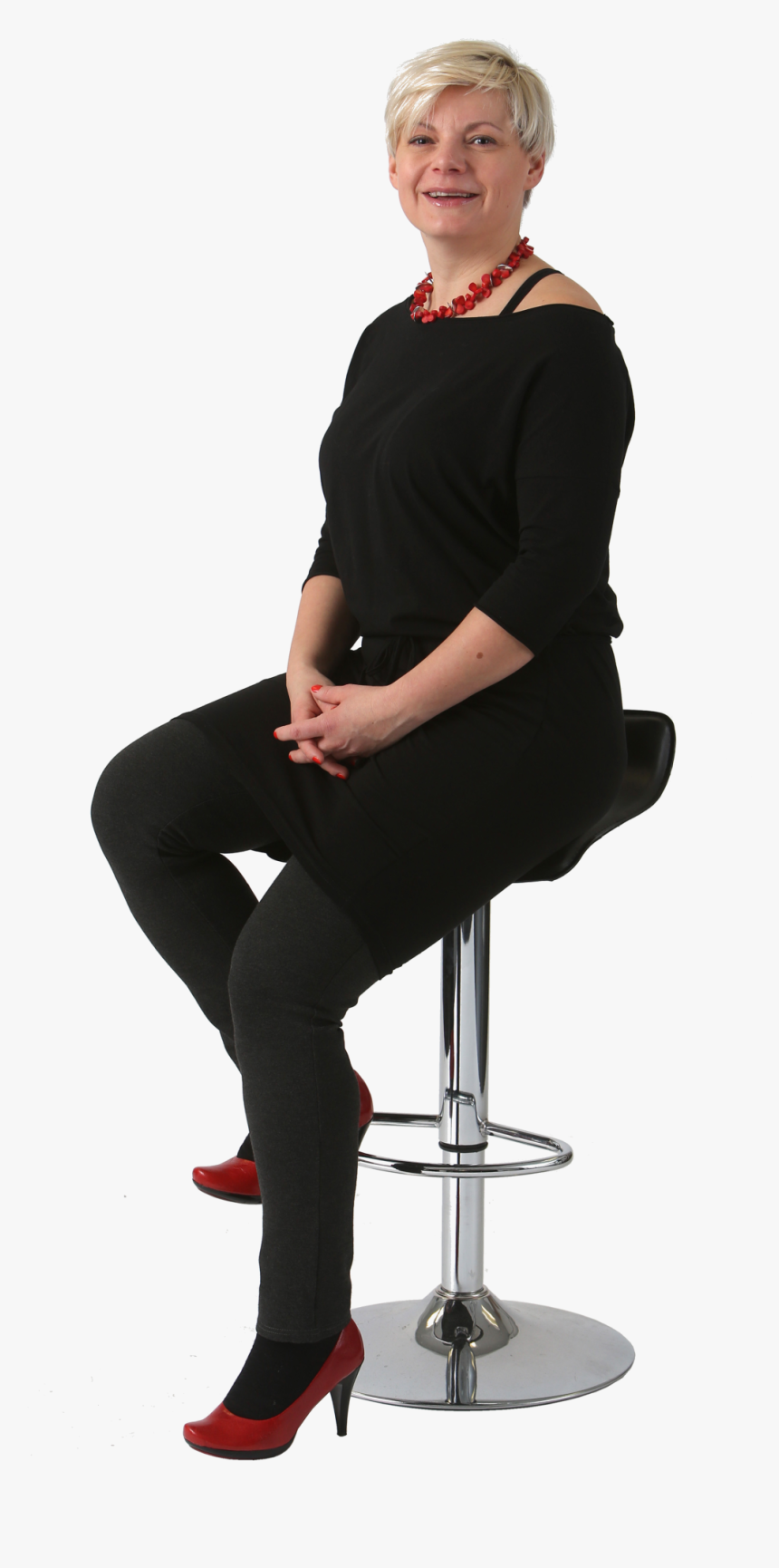 Man Sitting In Bar Stool Png - Person Sitting In Chair Png, Transparent Png
