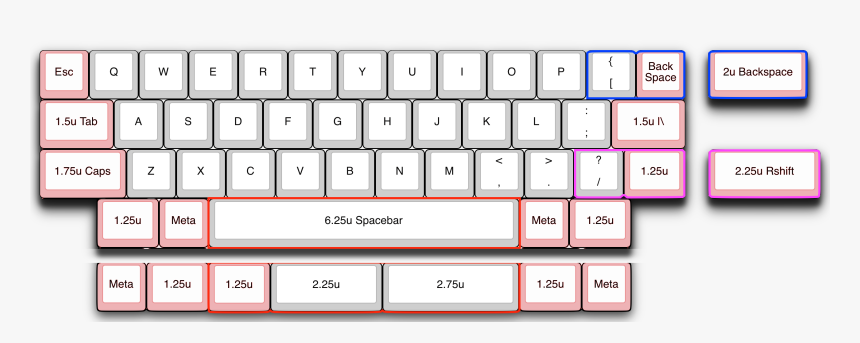Pok3r Keyboard Layout, HD Png Download