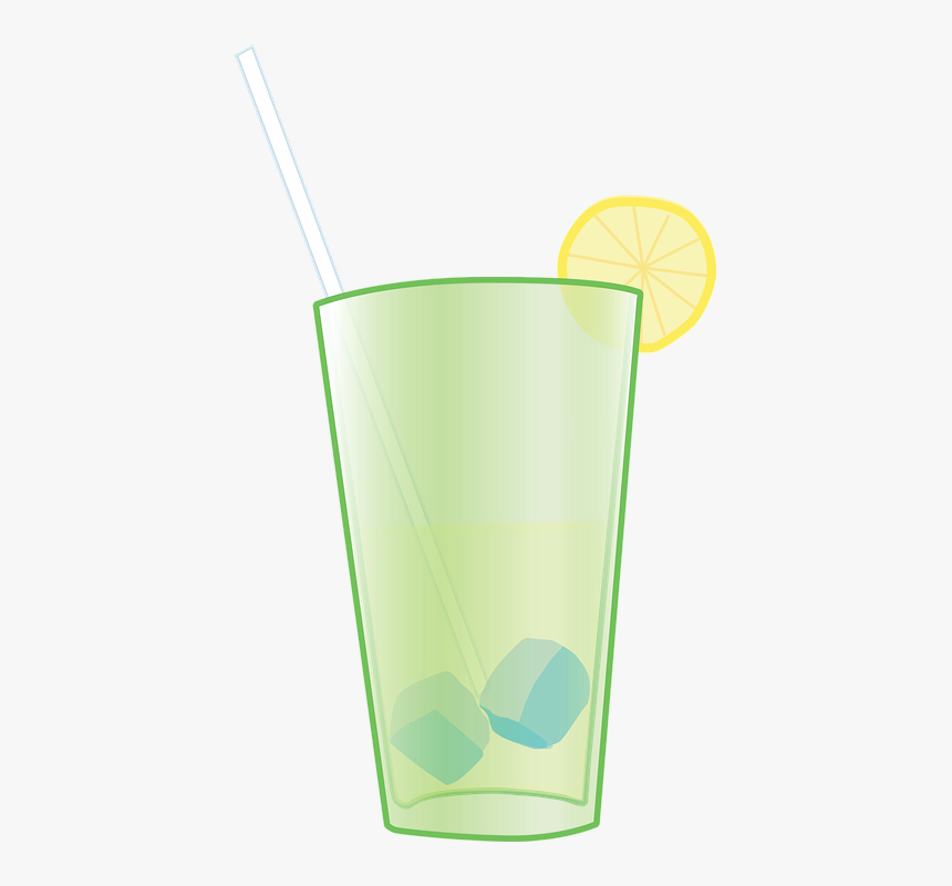 Lemon, Lemonade, Glass, Summer, Drink, Straw, Picnic - Graphic Design, HD Png Download