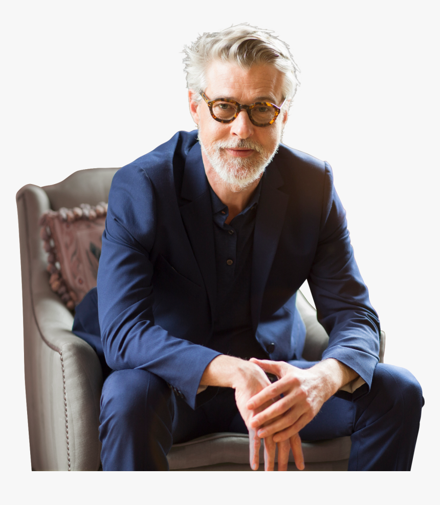 Man Sitting In Chair Png, Transparent Png