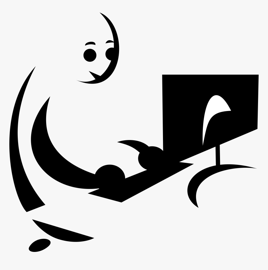 Person Sitting In Chair Png Images & Pictures - Person Working At A Computer Clipart, Transparent Png