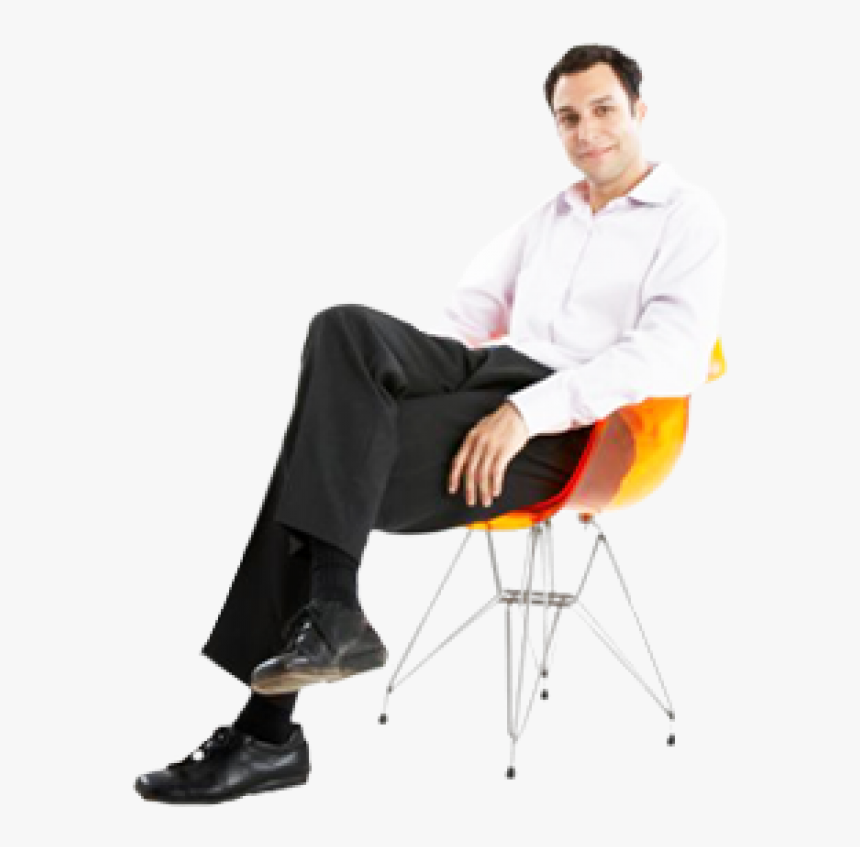 Sitting Man Png Free Download - Sitting In A Chair Png, Transparent Png