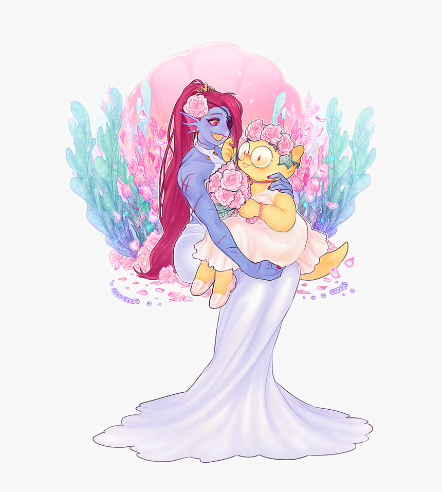 Fanart Undertale Alphys And Undyne, HD Png Download