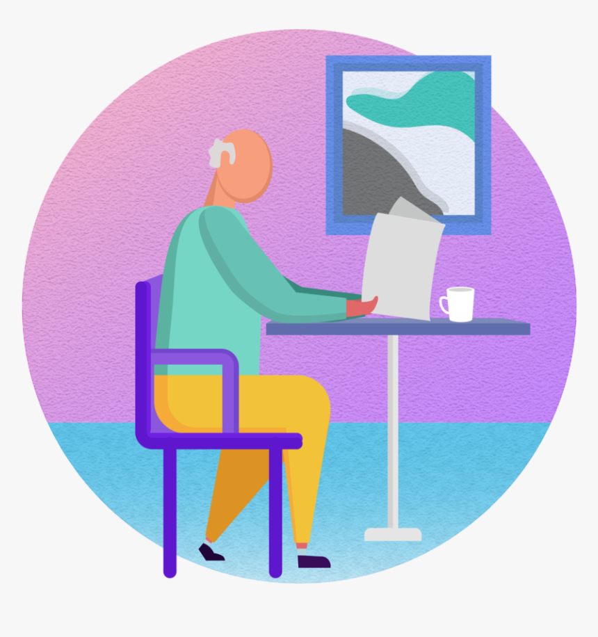 Related For Sick Clipart Man - Sitting, HD Png Download