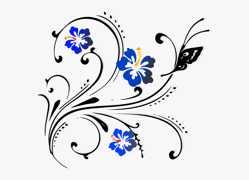 Butterfly Scroll Clip Art - Vector Clip Art Png, Transparent Png
