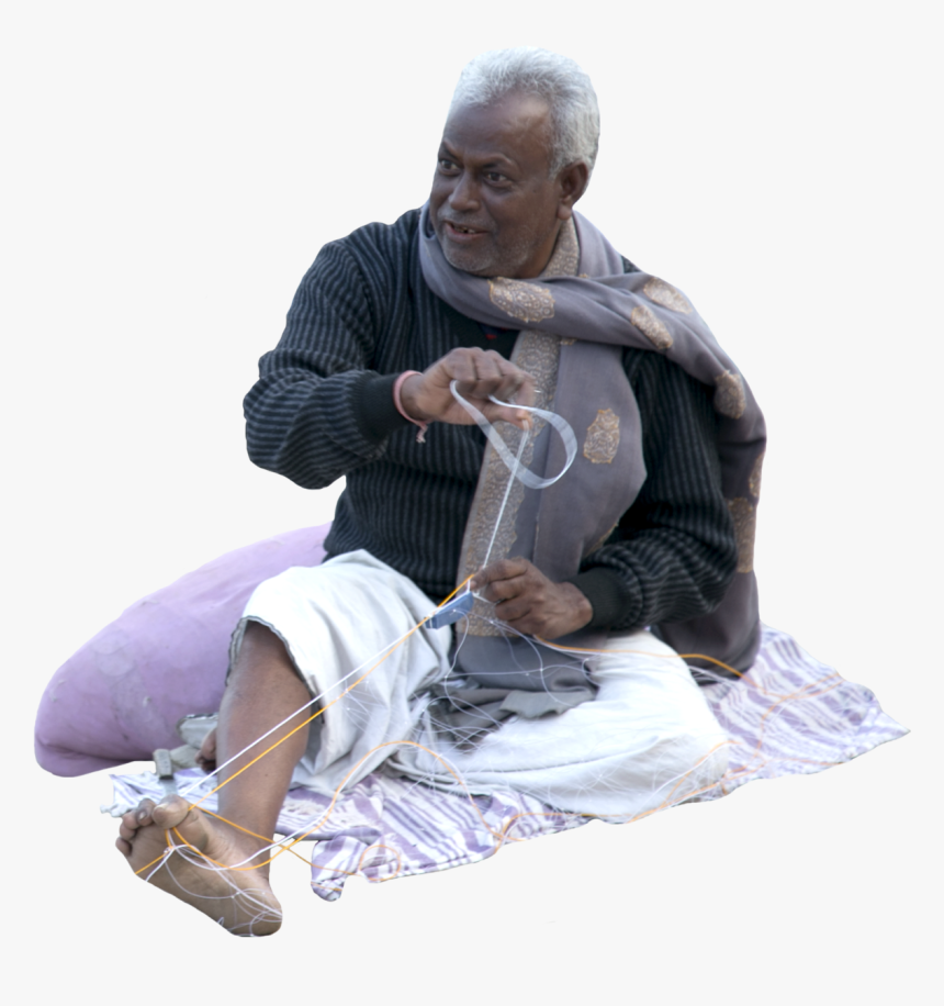 Old Man Sitting Png, Transparent Png