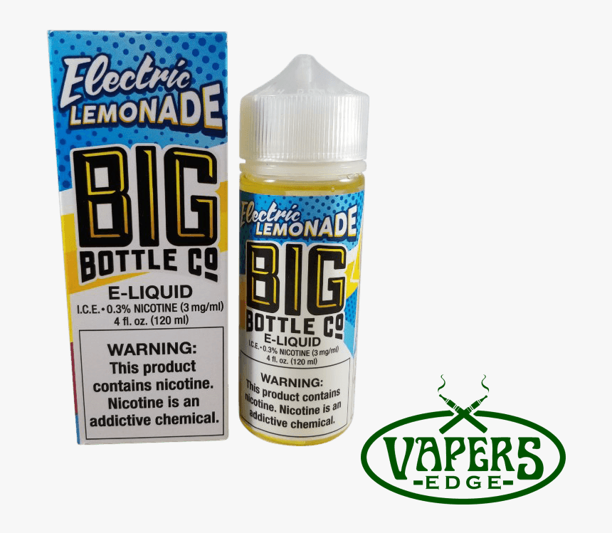 Electric Lemonade By Big Bottle Co Eliquid *clearance* - Bottle, HD Png Download