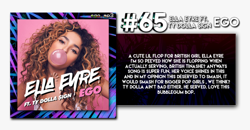 Ella Eyre Ft Ty Dolla Sign Ego, HD Png Download