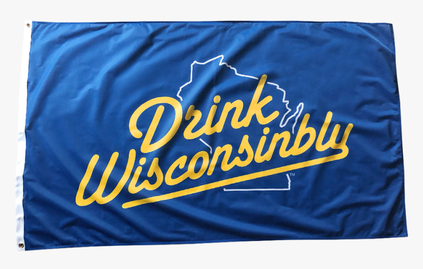 Blue & Yellow Flag - Drink Wisconsinbly, HD Png Download