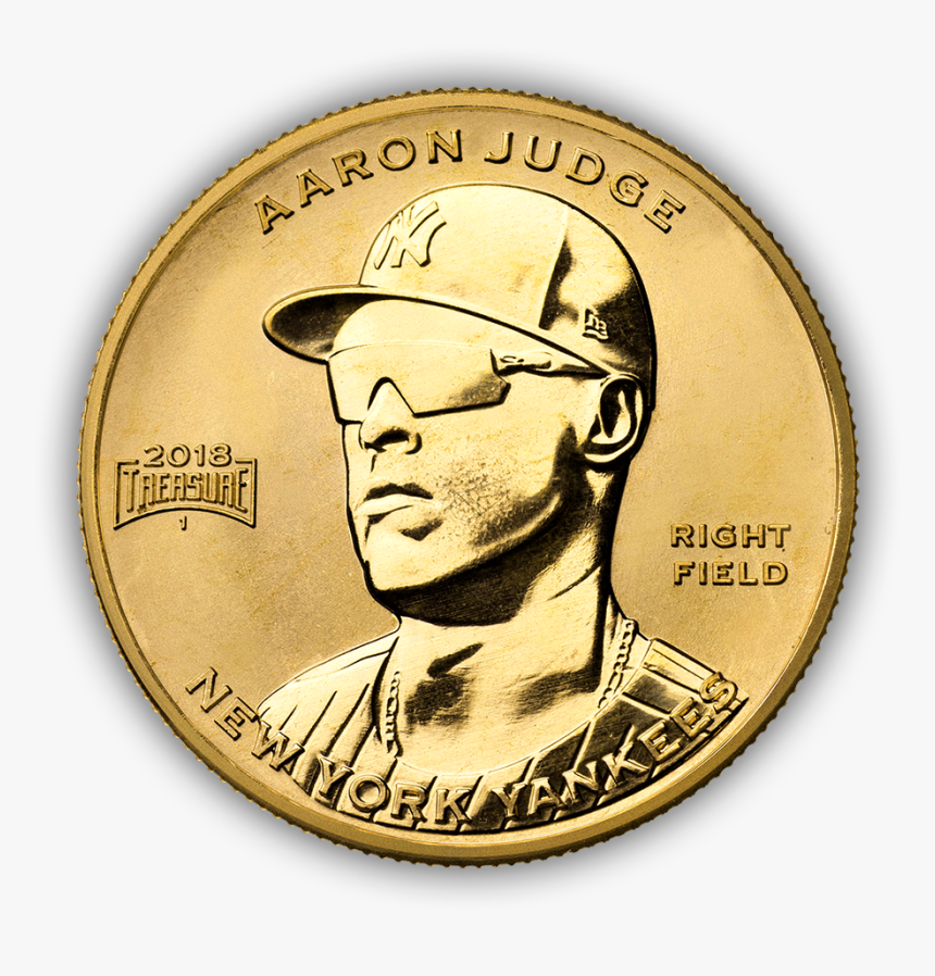 Newyorkyankees Aaronjudge Gold Shadow - Aaron Judge Baseball Treasure Coin, HD Png Download