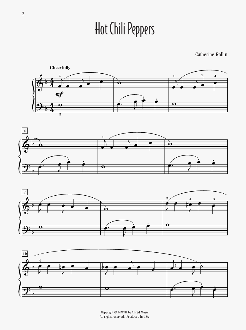 Click To Expand Hot Chili Peppers Thumbnail - Sheet Music, HD Png Download