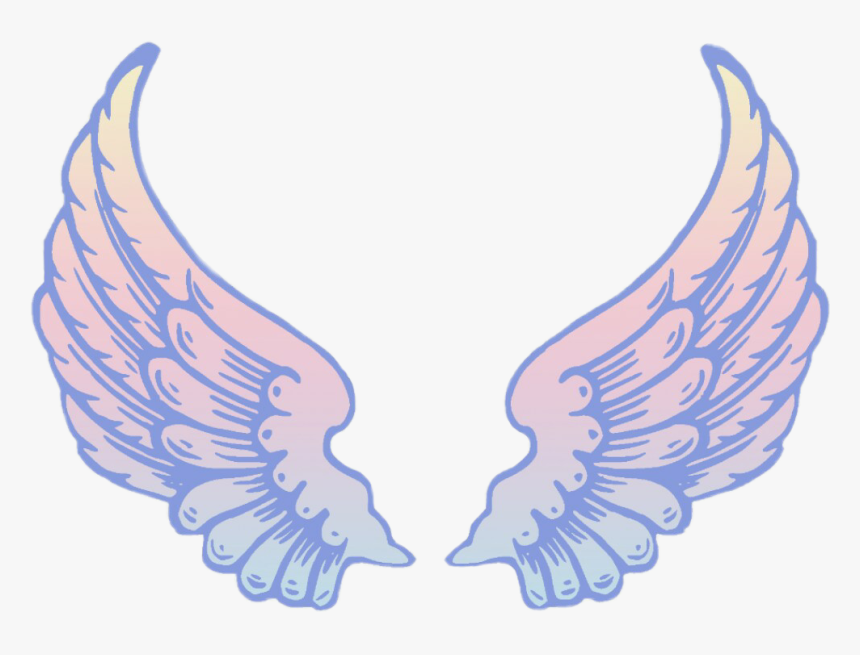 #wings #fly #free #freedom #blue #purple #tumblr #sky - Angel Wings Clipart Png, Transparent Png