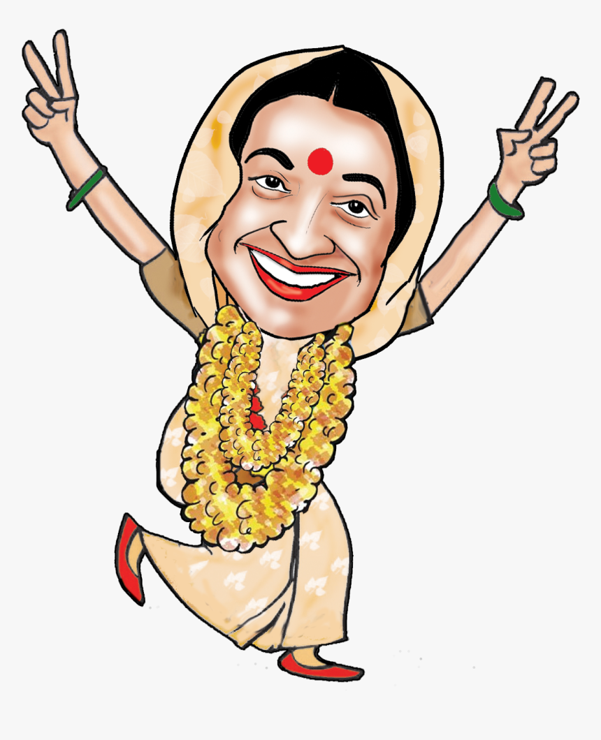 Transparent Caricature Png - Caricature Of Indira Gandhi, Png Download