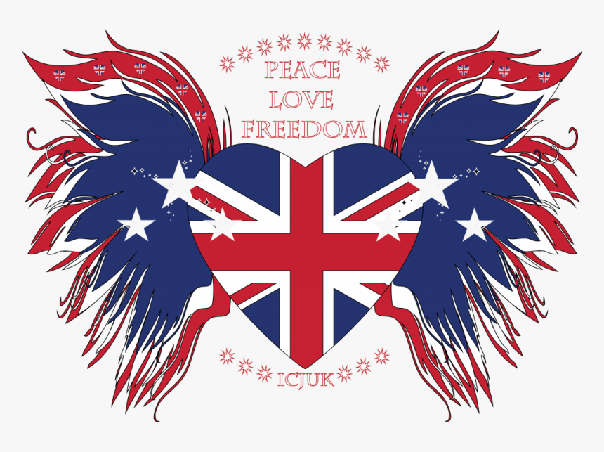 Union Jack Heart, HD Png Download