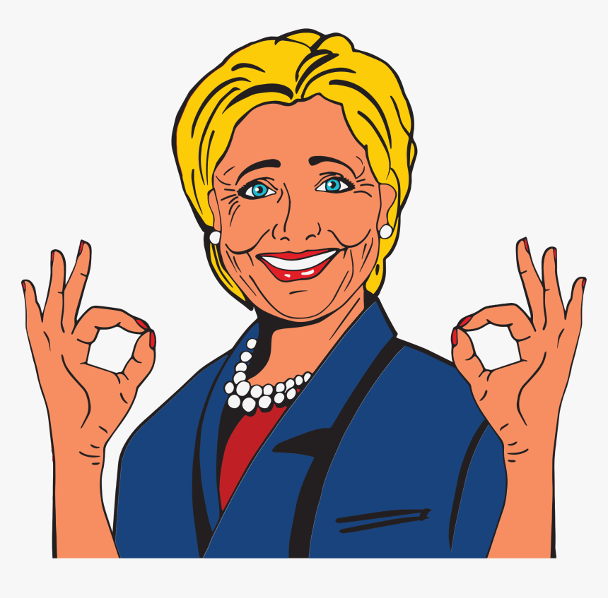 Cartoon, Celebrity, Comic, Female, Hillary Clinton - Cartoon Image Of Hillary Clinton, HD Png Download