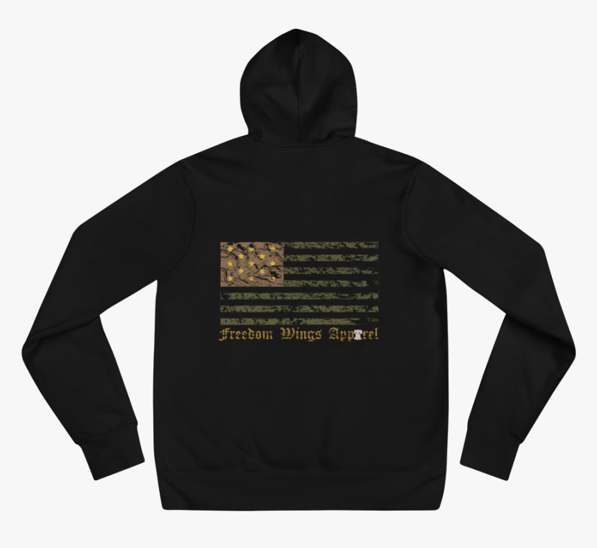 Freedom Wings Apparel Original Hoodie Black 01, HD Png Download