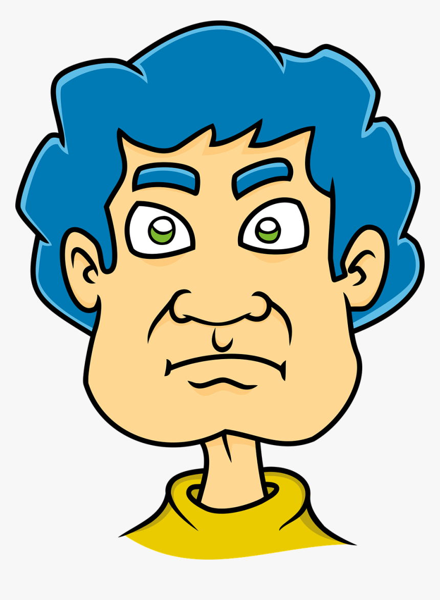 Blue Haired Person Clipart, HD Png Download