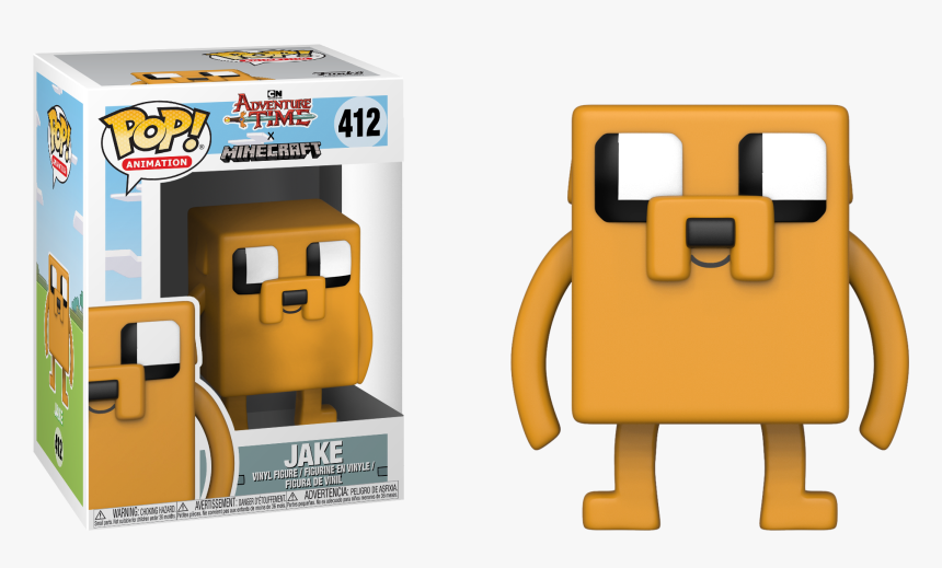 Pop Figure Adventure Time Minecraft Jake - Funko Pop Jake Minecraft, HD Png Download